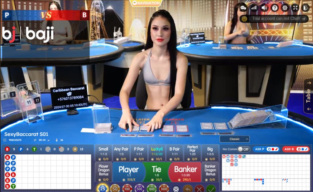 Play Baccarat for real money at BAJI